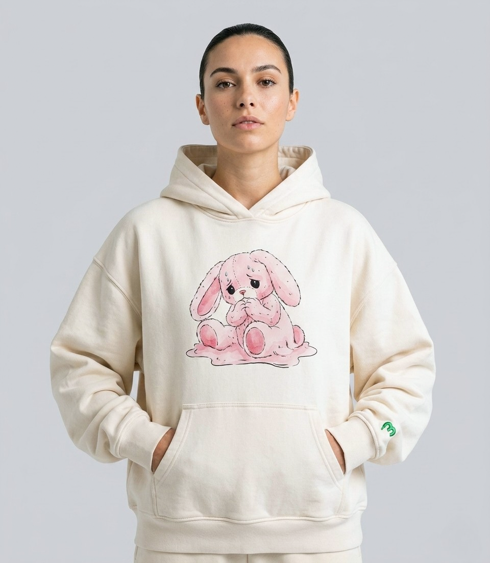 Anxious Bunny Heavyweight Hoodie
