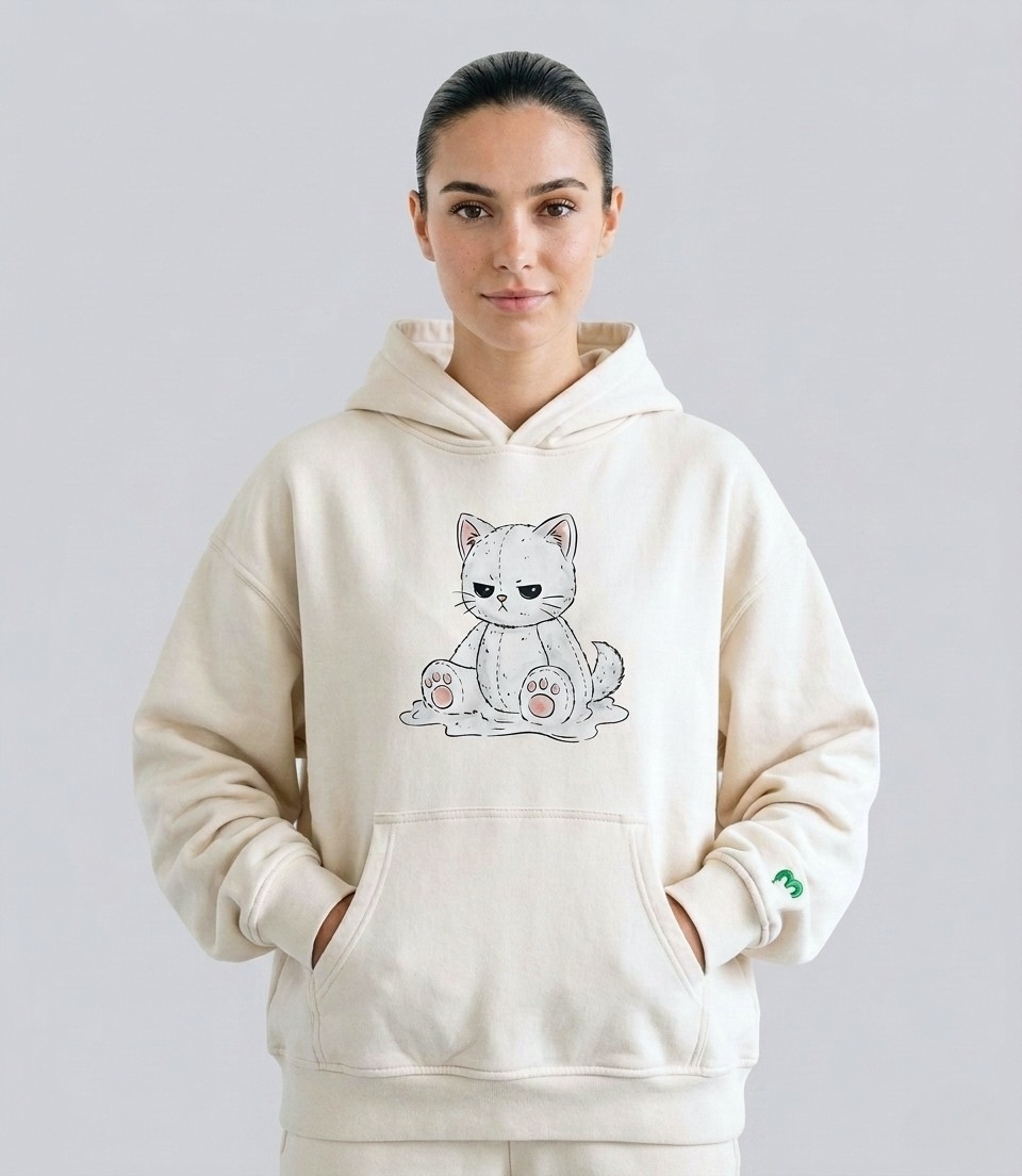 Angry Kitty Heavyweight Hoodie